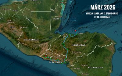 März 2026: Santa Ana El Salvador bis Utila Honduras